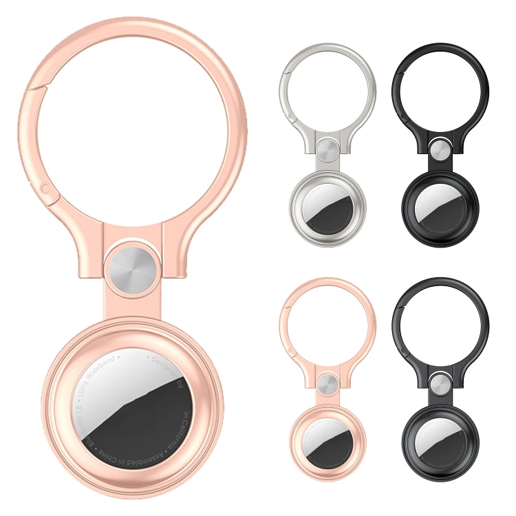 Shockproof Anti-scratch Full Metal Case Cover with Keychain Ring Loop For AirTag 2nd Gen / AirTag 1st Gen(Rose Gold) - HoMEdemic™ 