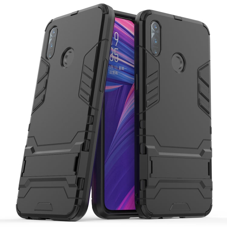 Shockproof PC + TPU Case with Holder for, For OPPO Realme 3, For Huawei Nova 5i Pro, For iPhone 11 Pro, For iPhone 11, For iPhone 11 Pro Max - HoMEdemic™ 