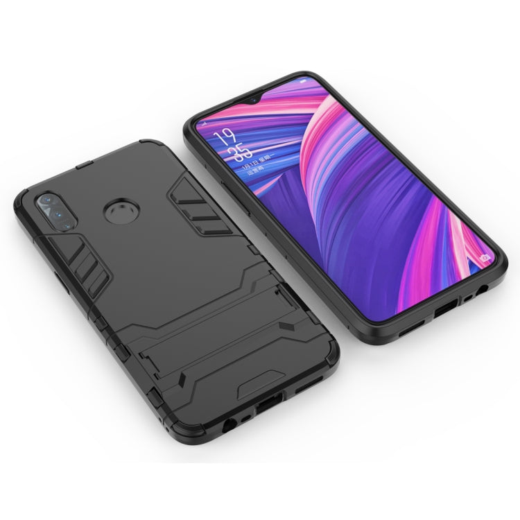 Shockproof PC + TPU Case with Holder for, For OPPO Realme 3, For Huawei Nova 5i Pro, For iPhone 11 Pro, For iPhone 11, For iPhone 11 Pro Max - HoMEdemic™ 