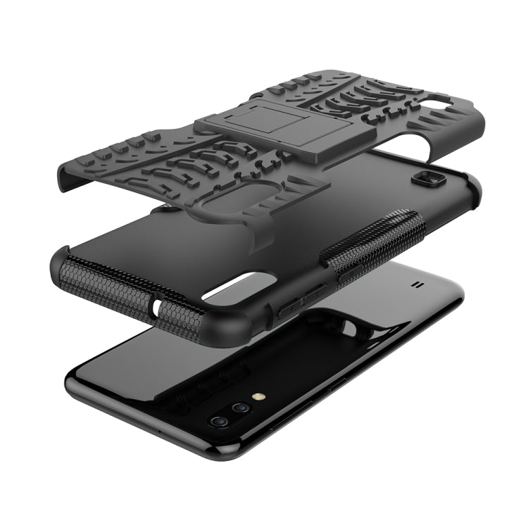 Shockproof  PC + TPU Tire Pattern Case for Galaxy M10, with Holder - HoMEdemic™ 