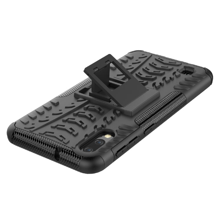 Shockproof  PC + TPU Tire Pattern Case for Galaxy M10, with Holder - HoMEdemic™ 