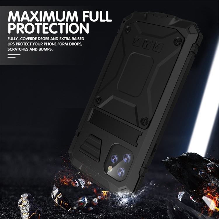 Shockproof Waterproof Dust-proof Metal + Silicone Protective Case with Holder, For iPhone 11, For iPhone 11 Pro, For iPhone 11 Pro Max, For iPhone XS Max, For Galaxy S20 Ultra - HoMEdemic™ 