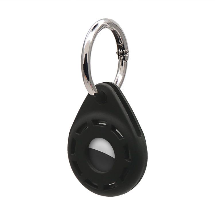 Silica Gel Anti-scratch Shockproof Protective Cover Soft Case with Keychain Ring Loop For AirTag 2nd Gen / AirTag 1st Gen(Black) - HoMEdemic™ 