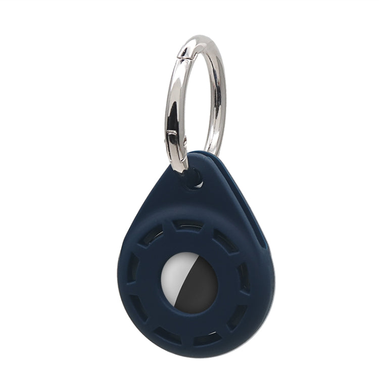 Silica Gel Anti-scratch Shockproof Protective Cover Soft Case with Keychain Ring Loop For AirTag 2nd Gen / AirTag 1st Gen(Blue) - HoMEdemic™ 