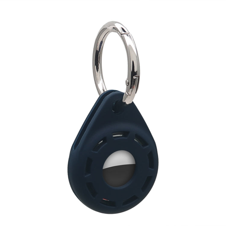 Silica Gel Anti-scratch Shockproof Protective Cover Soft Case with Keychain Ring Loop For AirTag 2nd Gen / AirTag 1st Gen(Blue) - HoMEdemic™ 