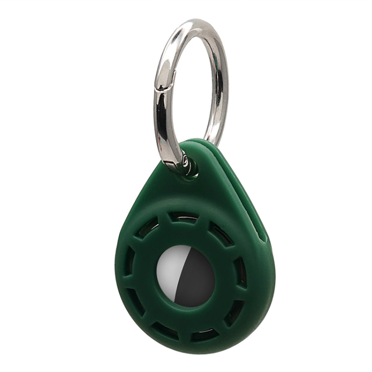 Silica Gel Anti-scratch Shockproof Protective Cover Soft Case with Keychain Ring Loop For AirTag 2nd Gen / AirTag 1st Gen(Green) - HoMEdemic™ 