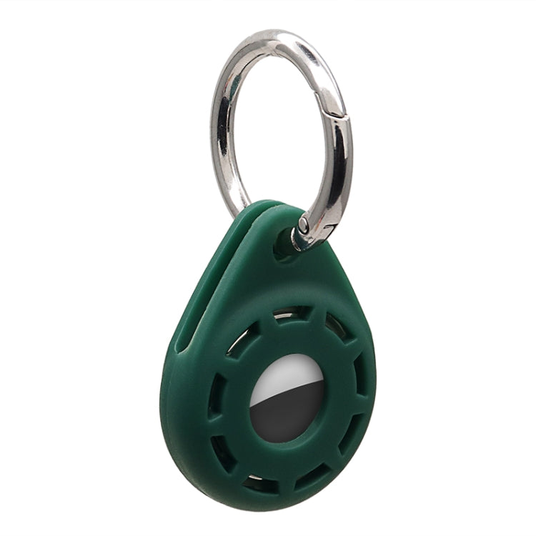 Silica Gel Anti-scratch Shockproof Protective Cover Soft Case with Keychain Ring Loop For AirTag 2nd Gen / AirTag 1st Gen(Green) - HoMEdemic™ 