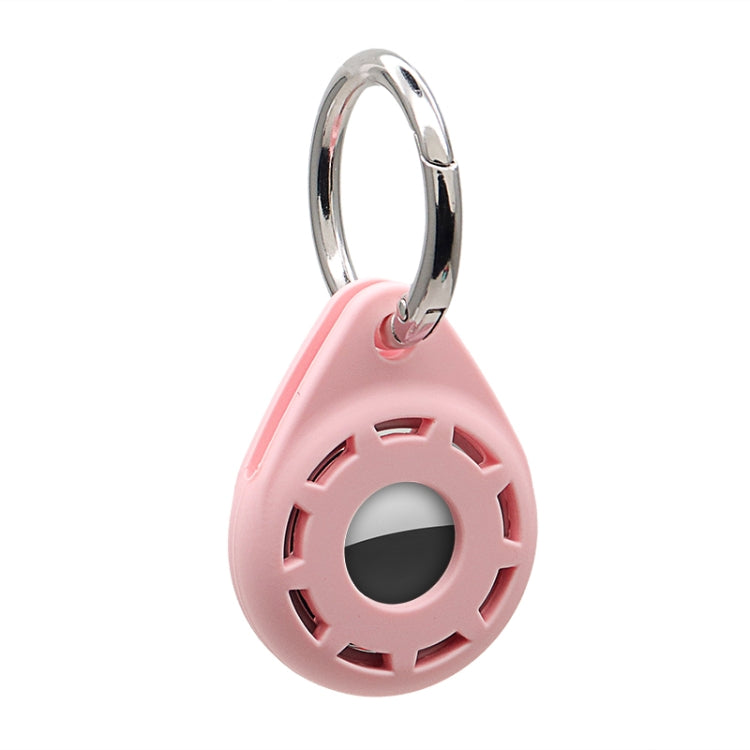 Silica Gel Anti-scratch Shockproof Protective Cover Soft Case with Keychain Ring Loop For AirTag 2nd Gen / AirTag 1st Gen(Pink) - HoMEdemic™ 