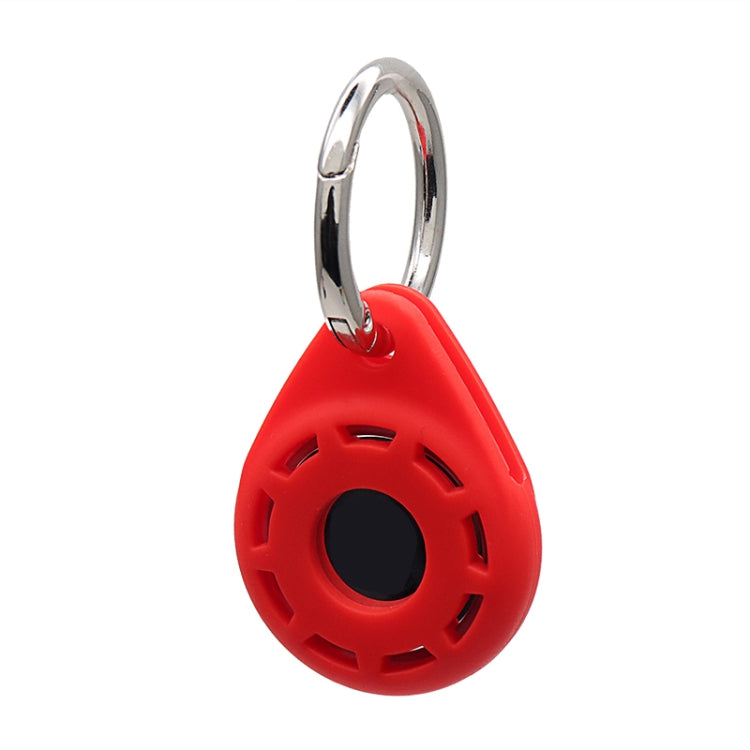 Silica Gel Anti-scratch Shockproof Protective Cover Soft Case with Keychain Ring Loop For AirTag 2nd Gen / AirTag 1st Gen(Red) - HoMEdemic™ 