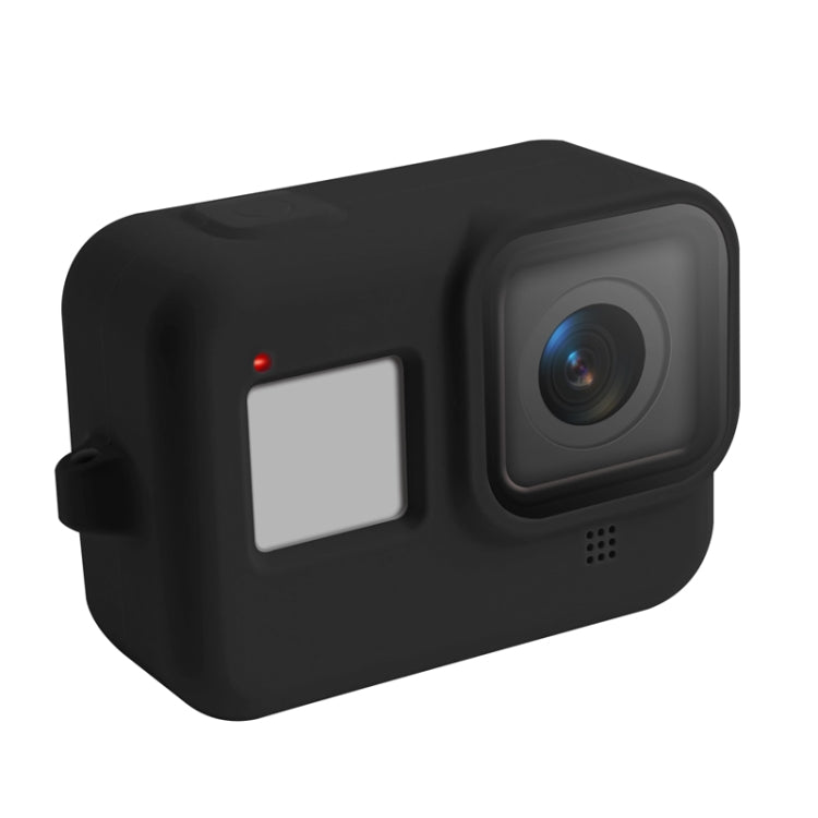 Silicone Protective Case Cover with Wrist Strap for GoPro HERO8 Black(Black) - HoMEdemic™ 