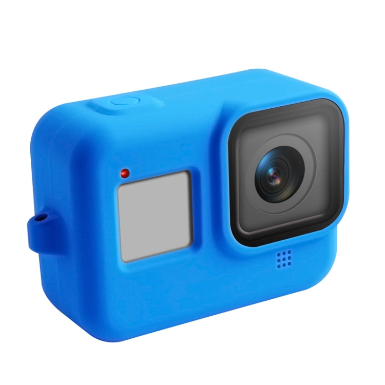Silicone Protective Case Cover with Wrist Strap for GoPro HERO8 Black(Blue) - HoMEdemic™ 