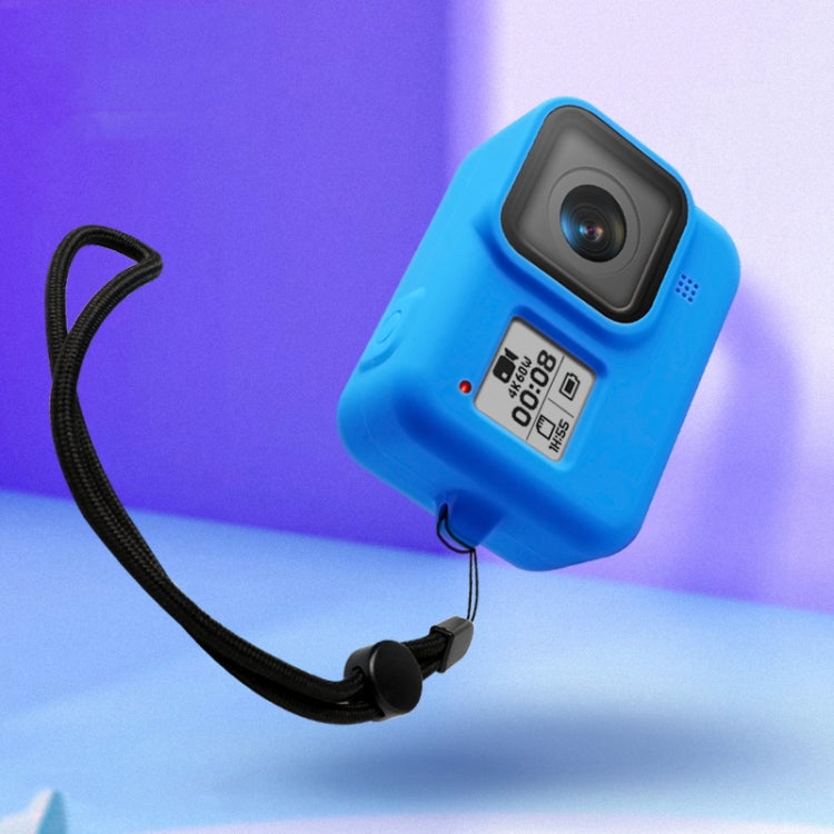Silicone Protective Case Cover with Wrist Strap for GoPro HERO8 Black(Blue) - HoMEdemic™ 