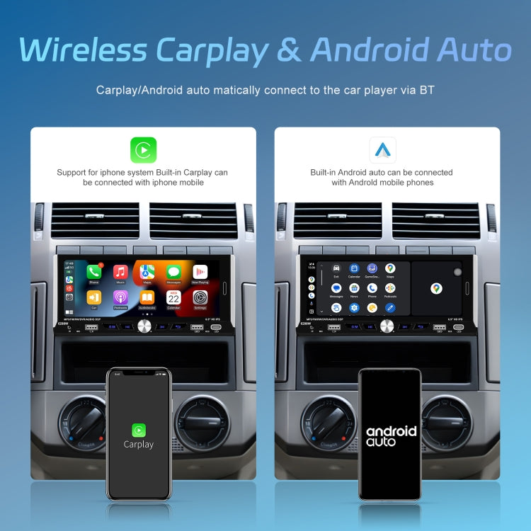 Single Spindle 6.9 inch MP5 With Knob Player Carplay Function Car MP4 Backup Camera, Specification: Standard - HoMEdemic™ 