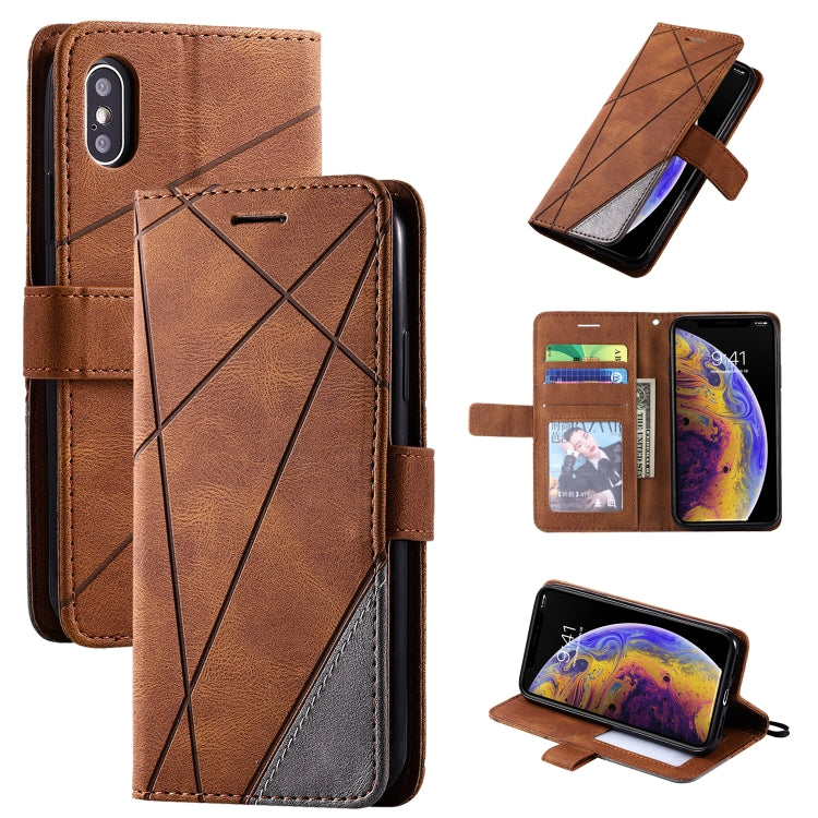 Skin Feel Splicing Horizontal Flip Leather Case with Holder & Card Slots & Wallet & Photo Frame, For iPhone XS / X, For iPhone 11, For iPhone 11 Pro, For iPhone 11 Pro Max - HoMEdemic™ 