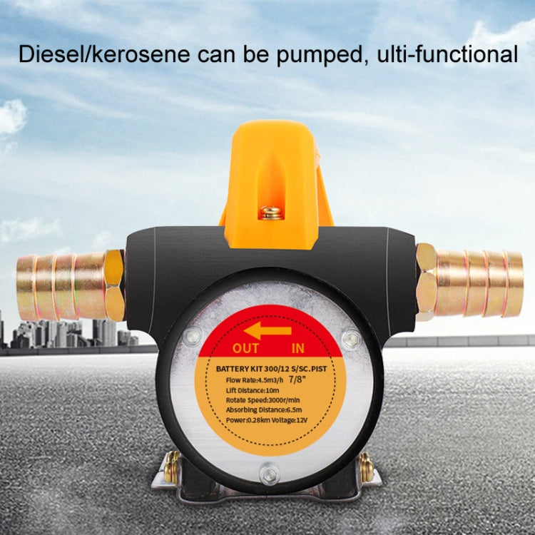 Small Portable Diesel Electric Self-Priming Oil Pump, Voltage: High Power 24v Forward And Reverse + 6m Tube - HoMEdemic™ 