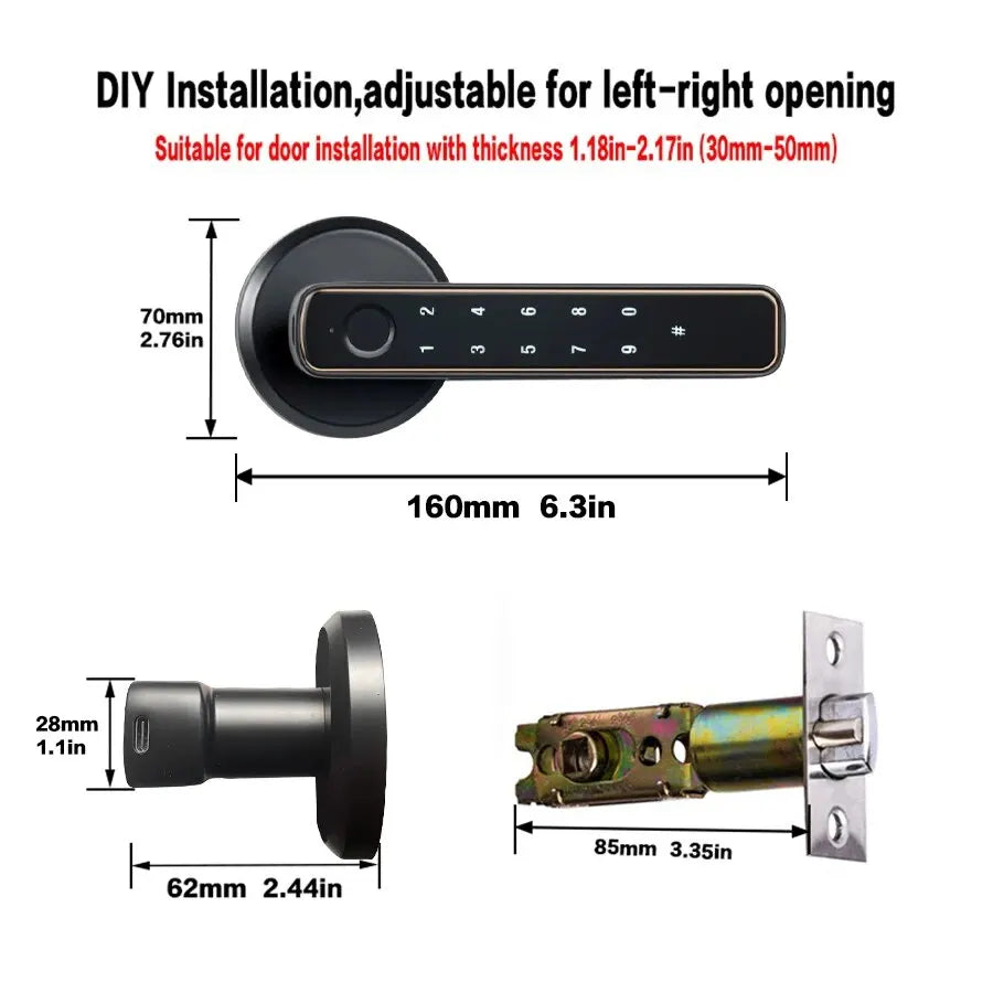 Smart Bluetooth Fingerprint Access Door Lock - HoMEdemic™ 