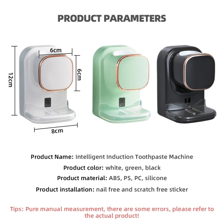 Smart Induction Toothpaste Squeezer 3 Modes Automatic Toothpaste Dispenser(Black) - HoMEdemic™ 