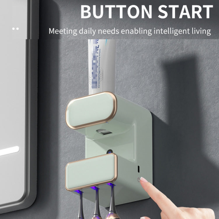 Smart Induction Toothpaste Squeezer Wall-mounted Toothbrush Holder  With Sterilizing Green - HoMEdemic™ 
