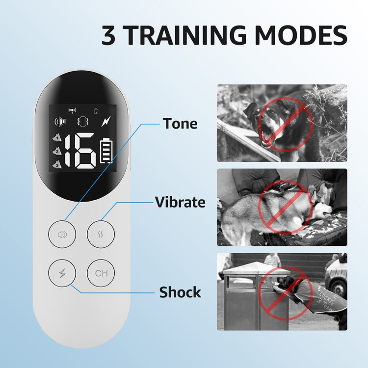 Smart Waterproof Shock Collar For Pets Remote Control Dog Training Device, Size: For-One-Dog(Black) - HoMEdemic™ 