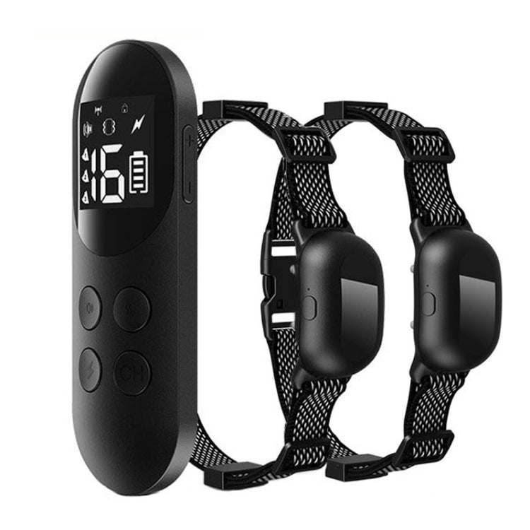 Smart Waterproof Shock Collar For Pets Remote Control Dog Training Device, Size: For-Two-Dog(Black) - HoMEdemic™ 