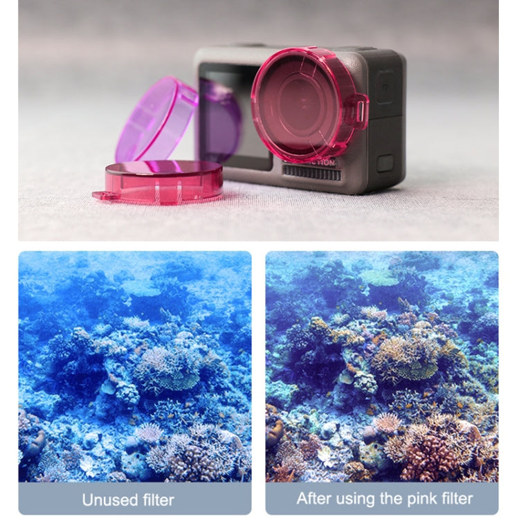 Snap-on Round Shape Color Lens Filter for DJI Osmo Action (Pink ...