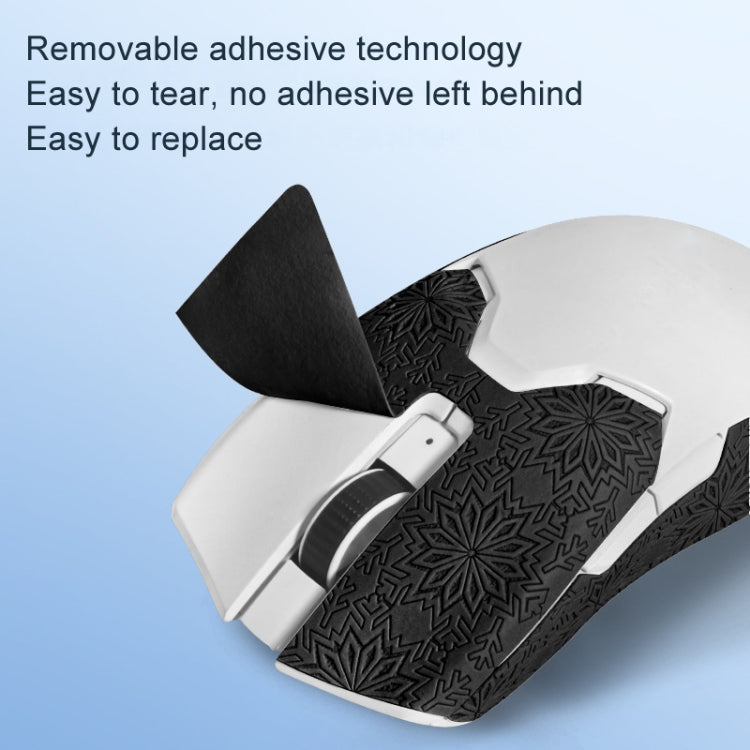 Snowflake Pattern Anti-slip Mouse Stickers For Razer Viper Ultimate Black Half Surround - HoMEdemic™ 
