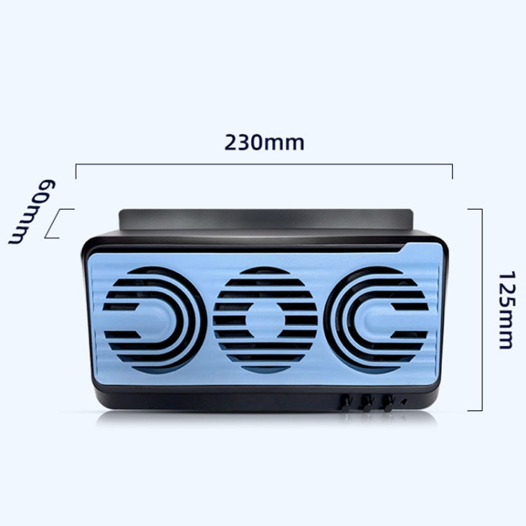 Solar Car Exhaust Fan Air Circulation Cooling Ventilation Fan(Black Blue) - HoMEdemic™ 