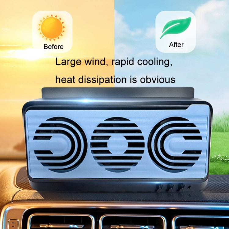 Solar Car Exhaust Fan Air Circulation Cooling Ventilation Fan(Black Blue) - HoMEdemic™ 