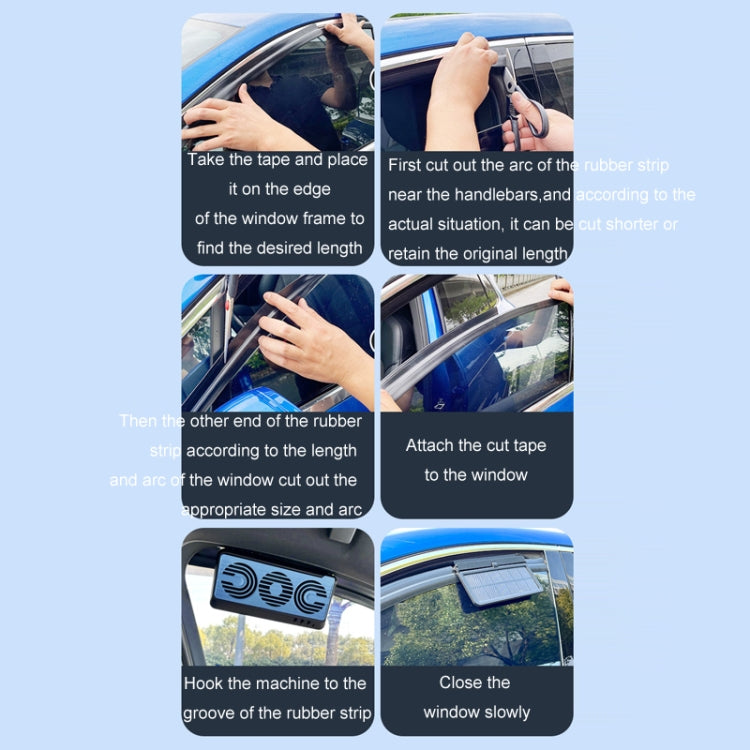 Solar Car Exhaust Fan Air Circulation Cooling Ventilation Fan(Black Blue) - HoMEdemic™ 