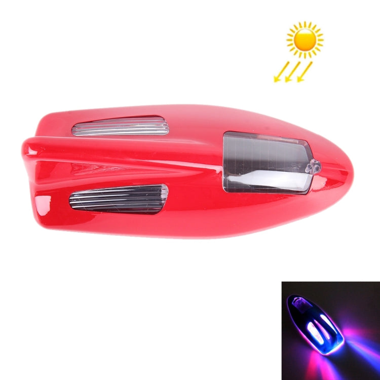 Solar Colorful Light Anti Collision Shark Fin Car Taillight LED Flash Warning Light Caution Light - HoMEdemic™ 