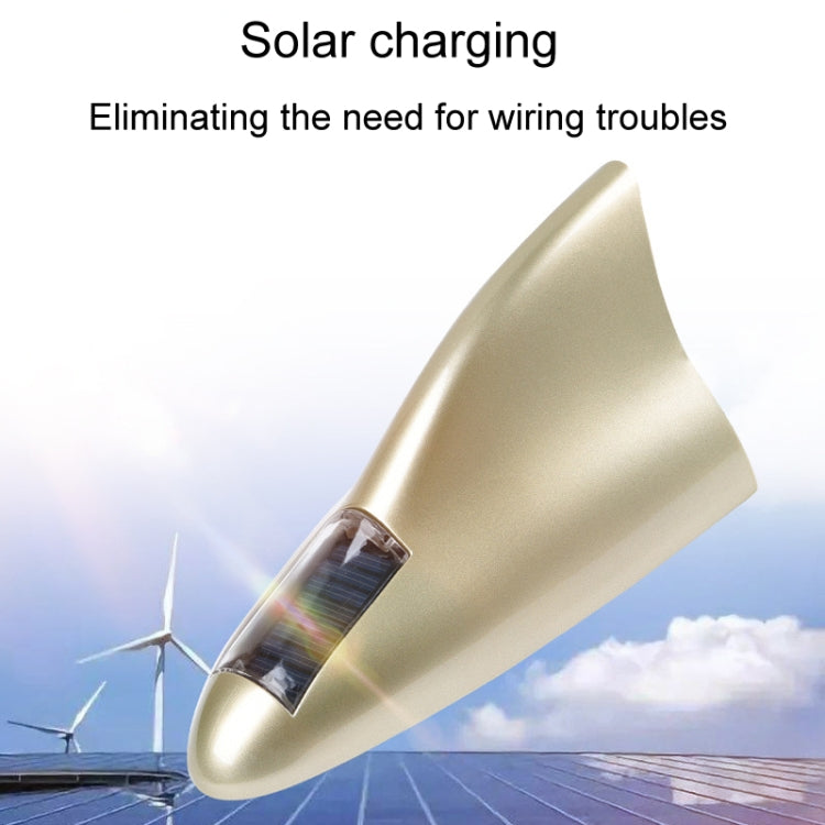 Solar Remote Control Signal Radio Shark Fin Antenna Anti-Tailgating Roof Warning Light(White) - HoMEdemic™ 