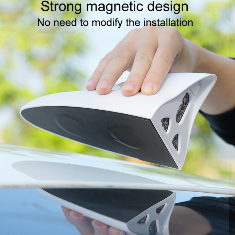 Solar Remote Control Signal Radio Shark Fin Antenna Anti-Tailgating Roof Warning Light(White) - HoMEdemic™ 