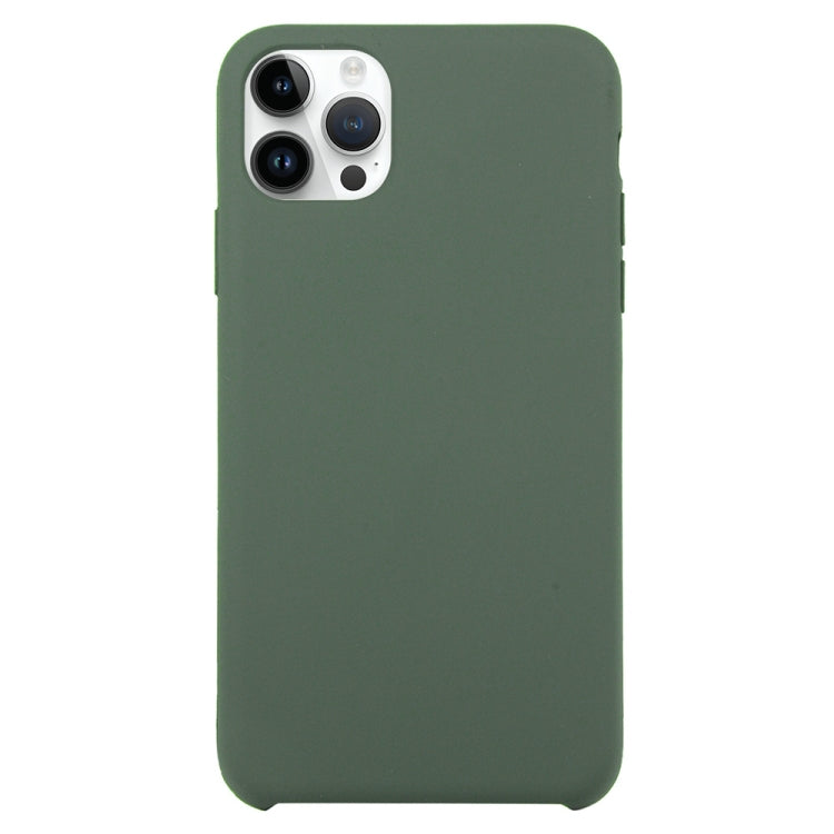 Solid Silicone Phone Case For iPhone 15 Pro(Dark Green) - HoMEdemic™ 