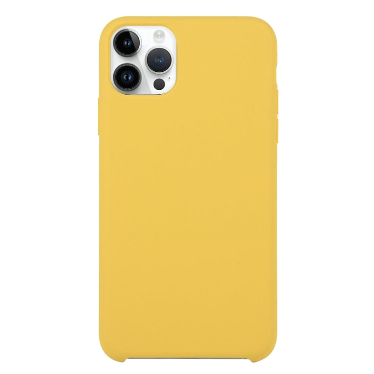 Solid Silicone Phone Case For iPhone 15 Pro Max(Yellow) - HoMEdemic™ 