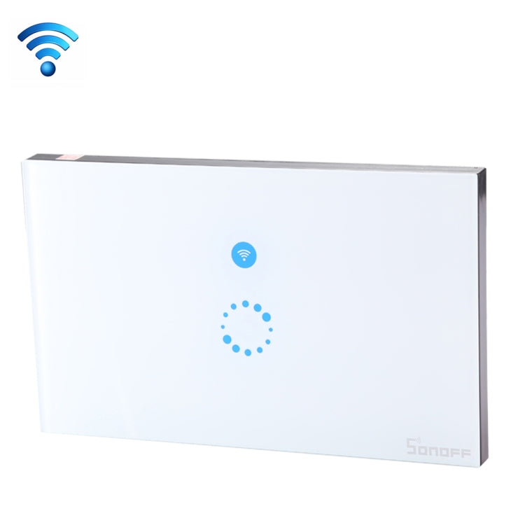 Sonoff  Touch 120mm 1 Gang Tempered Glass Panel Wall Switch Smart Home Light Touch Switch, Compatible with Alexa and Google Home, AC 90V-250V 400W 2A, 120mm - HoMEdemic™ 