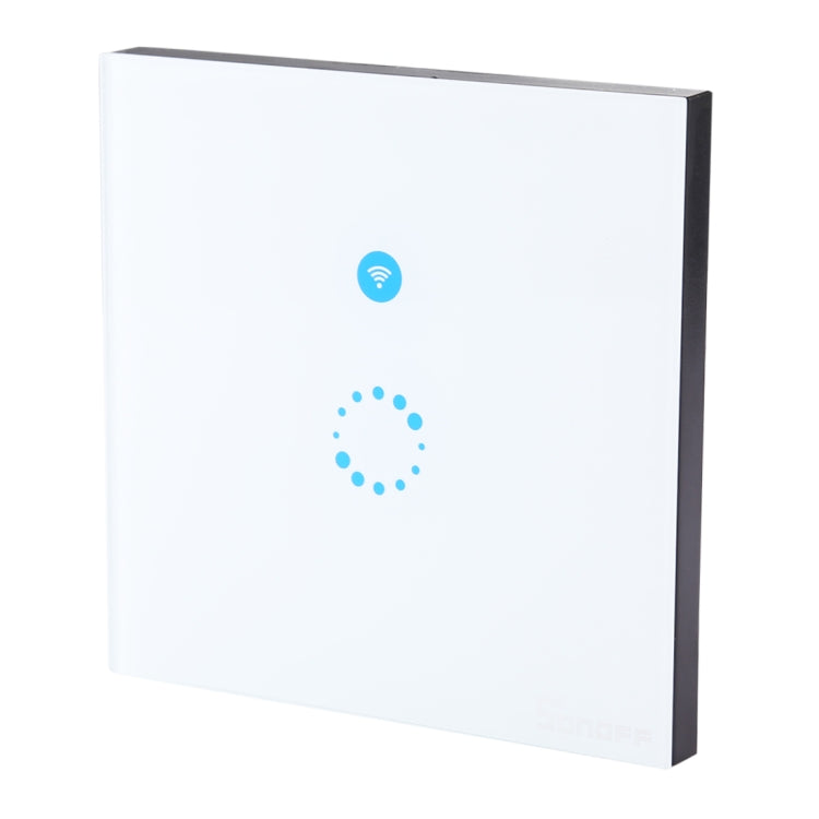 Sonoff  Touch 86mm 1 Gang Tempered Glass Panel Wall Switch Smart Home Light Touch Switch, Compatible with Alexa and Google Home, AC 90V-250V 400W 2A, 86mm - HoMEdemic™ 