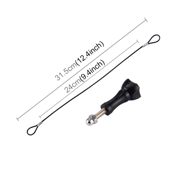 Stainless Steel Lanyard / Tether with Screw for GoPro HERO11 Black/HERO10 Black / HERO9 Black /HERO8 Black /7 /6/ 5 /5 Session /4 /3+ /3 /2 /1(Black) - HoMEdemic™ 