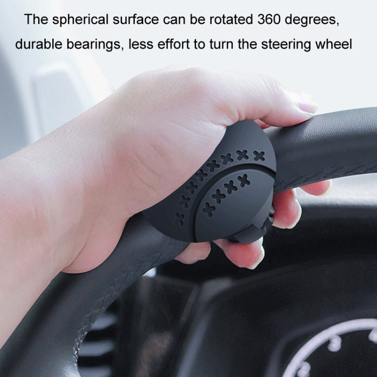 Steering Wheel One-Hand Turning Bearing Type Power-Saving Ball(Black) - HoMEdemic™ 