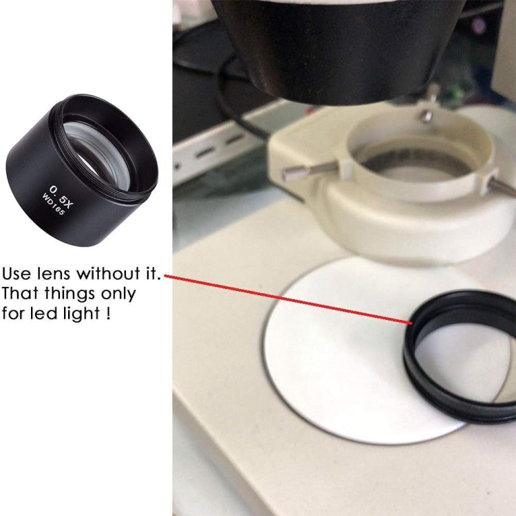 Stereo Microscopes Auxiliary Objective Lens Barlow Lens Magnifier 0.5X WD165, 0.5X WD165 - HoMEdemic™ 
