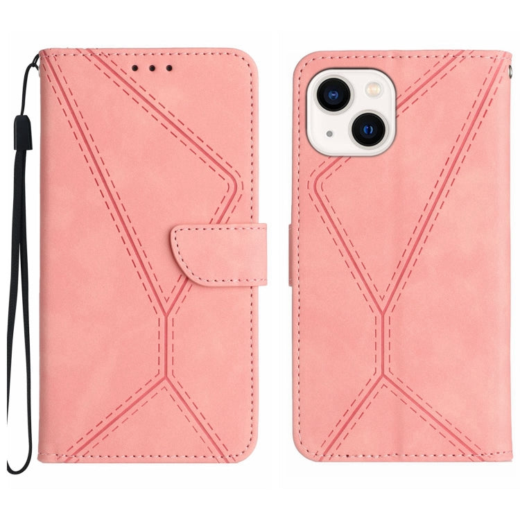 Stitching Embossed Leather Phone Case, For iPhone 15 - HoMEdemic™ 