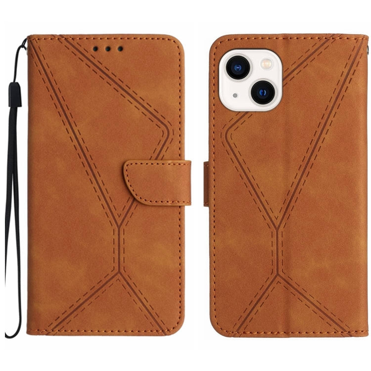 Stitching Embossed Leather Phone Case, For iPhone 15 - HoMEdemic™ 