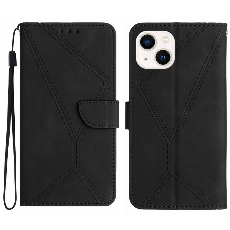 Stitching Embossed Leather Phone Case, For iPhone 15 - HoMEdemic™ 