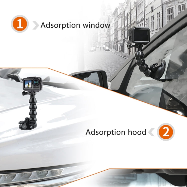 Suction Cup Jaws Flex Clamp Mount for GoPro, Insta360, DJI and Other Action Cameras(Black) - HoMEdemic™ 