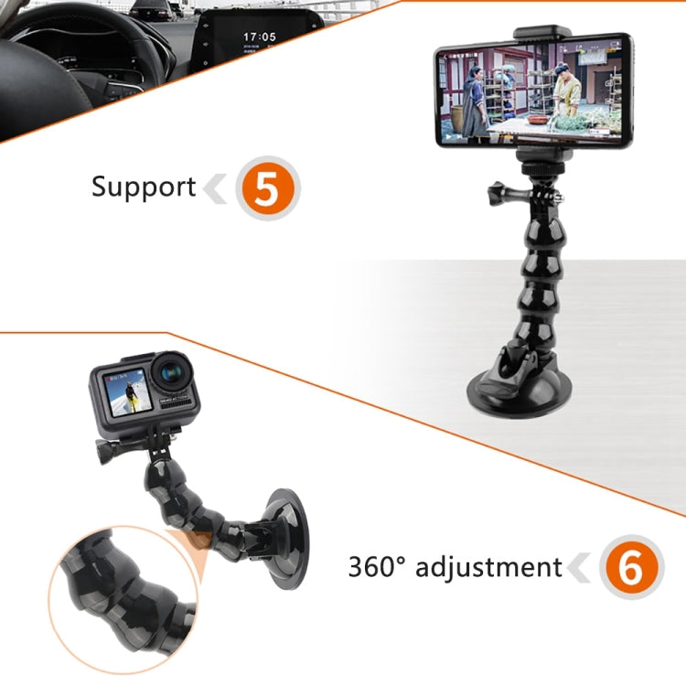 Suction Cup Jaws Flex Clamp Mount for GoPro, Insta360, DJI and Other Action Cameras(Black) - HoMEdemic™ 