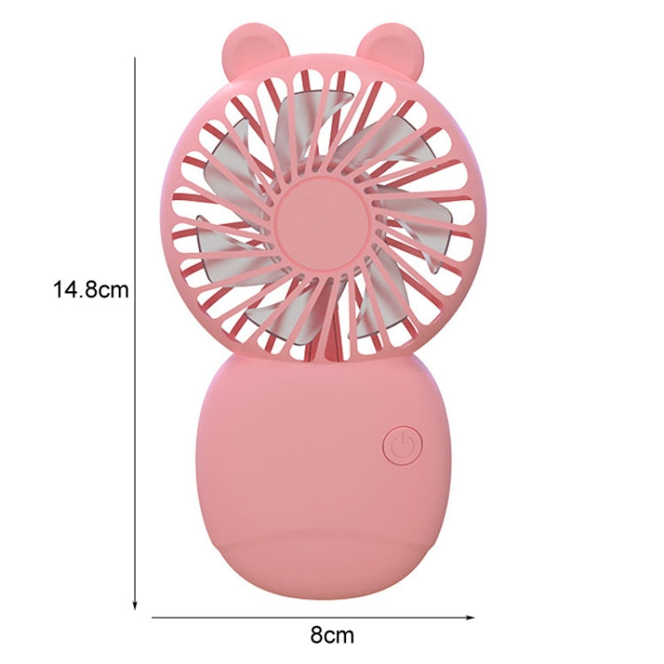 Summer Cartoon Pocket Handheld Stand Fan Rechargeable Silent Mini Fan(Pink) - HoMEdemic™ 