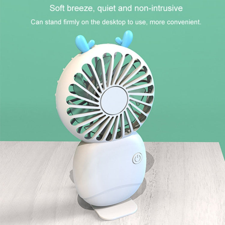 Summer Cartoon Pocket Handheld Stand Fan Rechargeable Silent Mini Fan(Pink) - HoMEdemic™ 