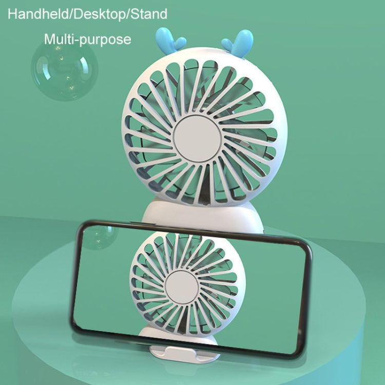 Summer Cartoon Pocket Handheld Stand Fan Rechargeable Silent Mini Fan(Pink) - HoMEdemic™ 