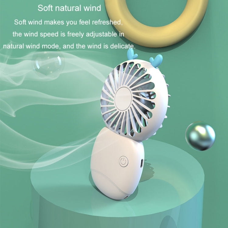 Summer Cartoon Pocket Handheld Stand Fan Rechargeable Silent Mini Fan(Pink) - HoMEdemic™ 
