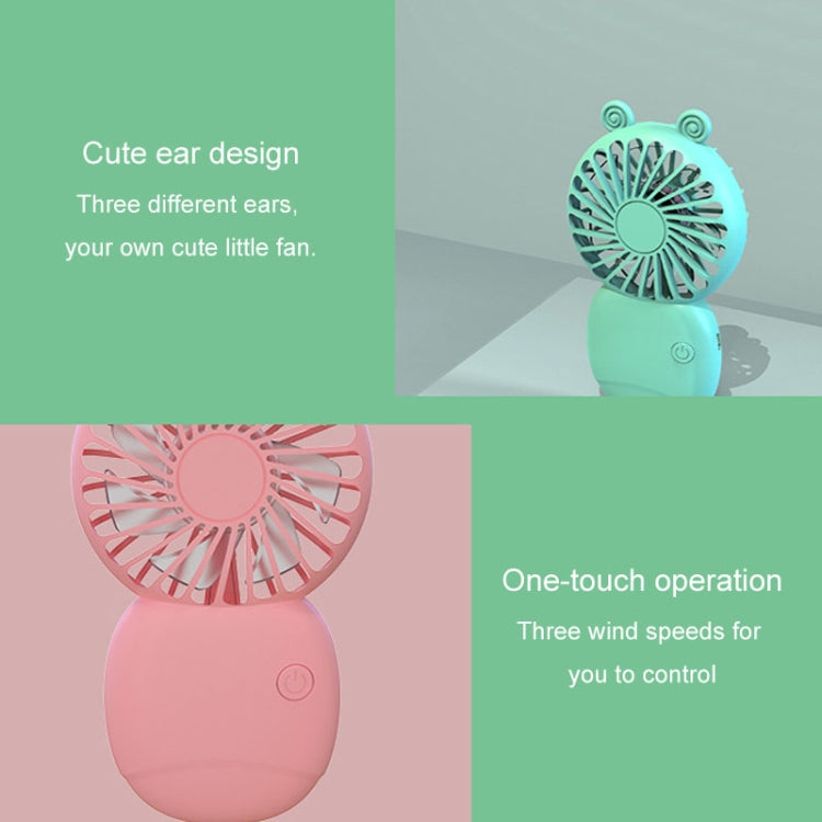 Summer Cartoon Pocket Handheld Stand Fan Rechargeable Silent Mini Fan(Pink) - HoMEdemic™ 