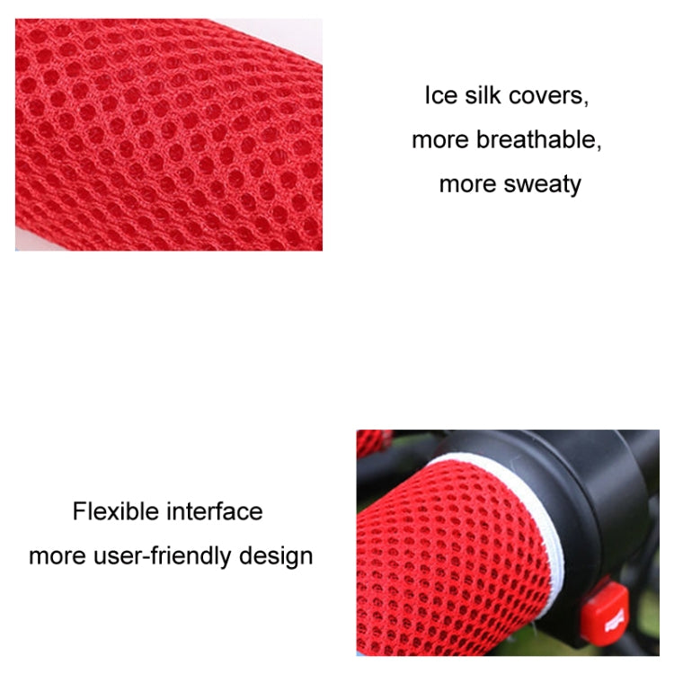 Summer Ice Silk Sweat-absorbent Breathable Electric Vehicle Grips, Color: Pink - HoMEdemic™ 